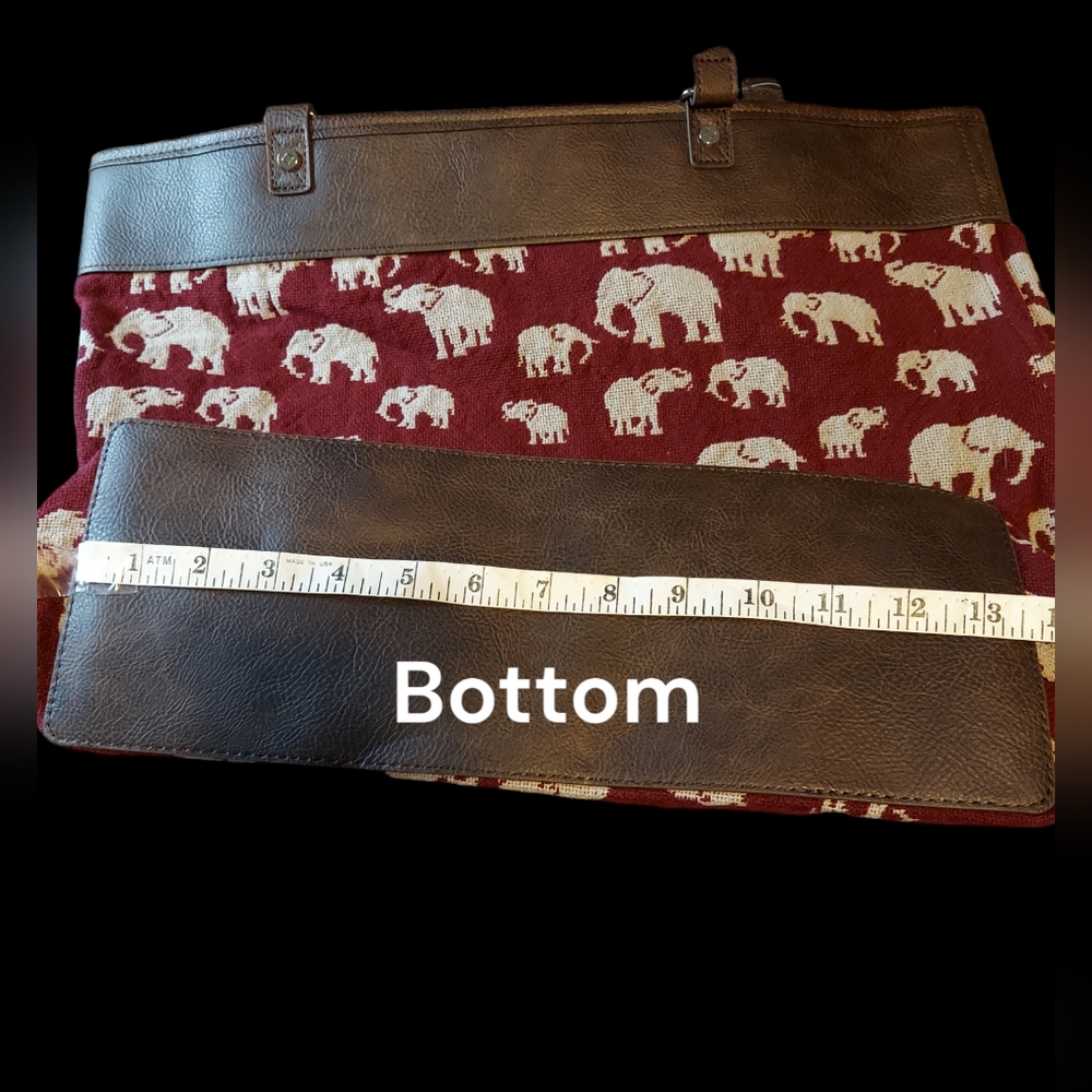 Thirty-One Safari Weave Elephant Reversible Tote NWT - Picture 5 of 7